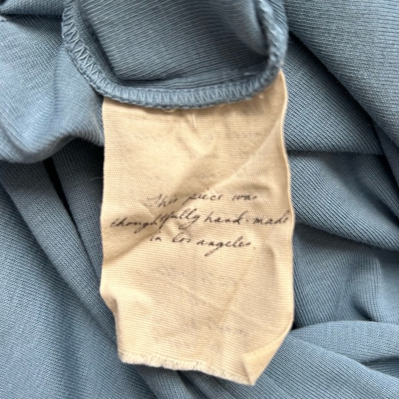 Raquel Allegra Column Dress Muscle Cap Sleeve Maxi Blue Tie Dye Size 1 / Medium - Picture 11 of 11